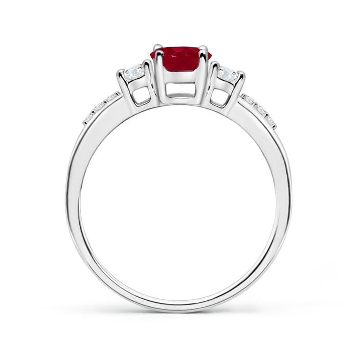 AA - Ruby / 1.26 CT / 14 KT White Gold