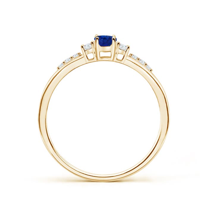 AAA - Blue Sapphire / 0.4 CT / 14 KT Yellow Gold