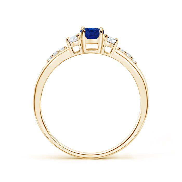 AAA - Blue Sapphire / 0.77 CT / 14 KT Yellow Gold