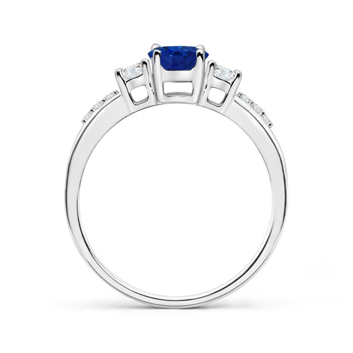 AAA - Blue Sapphire / 1.11 CT / 14 KT White Gold