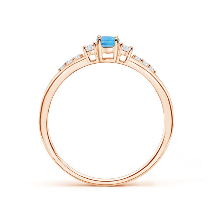 AA - Swiss Blue Topaz / 0.37 CT / 14 KT Rose Gold