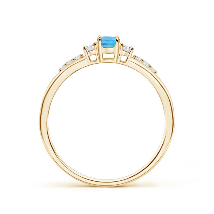 AA - Swiss Blue Topaz / 0.37 CT / 14 KT Yellow Gold