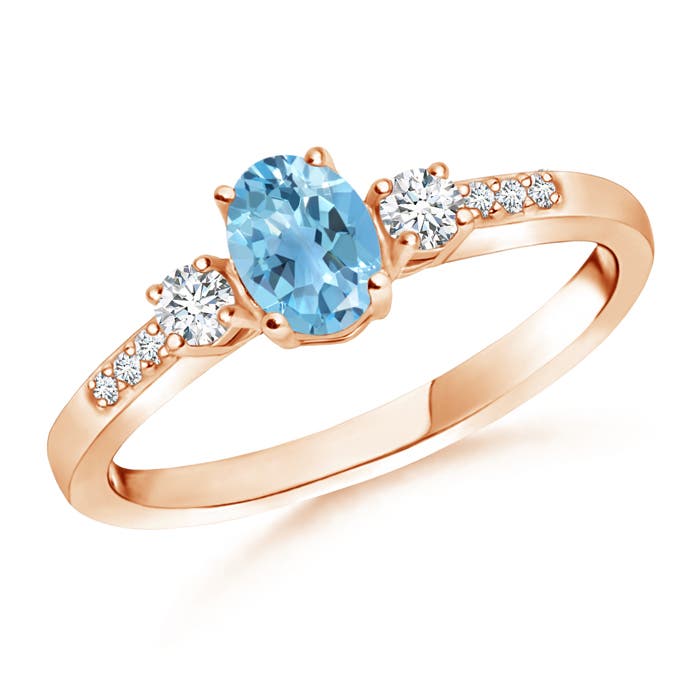 A - Swiss Blue Topaz / 0.71 CT / 14 KT Rose Gold