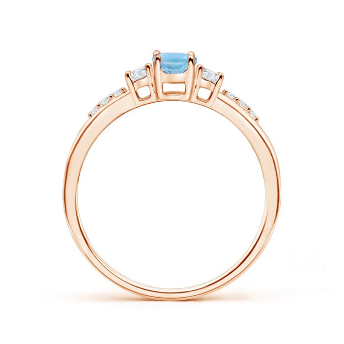 A - Swiss Blue Topaz / 0.71 CT / 14 KT Rose Gold