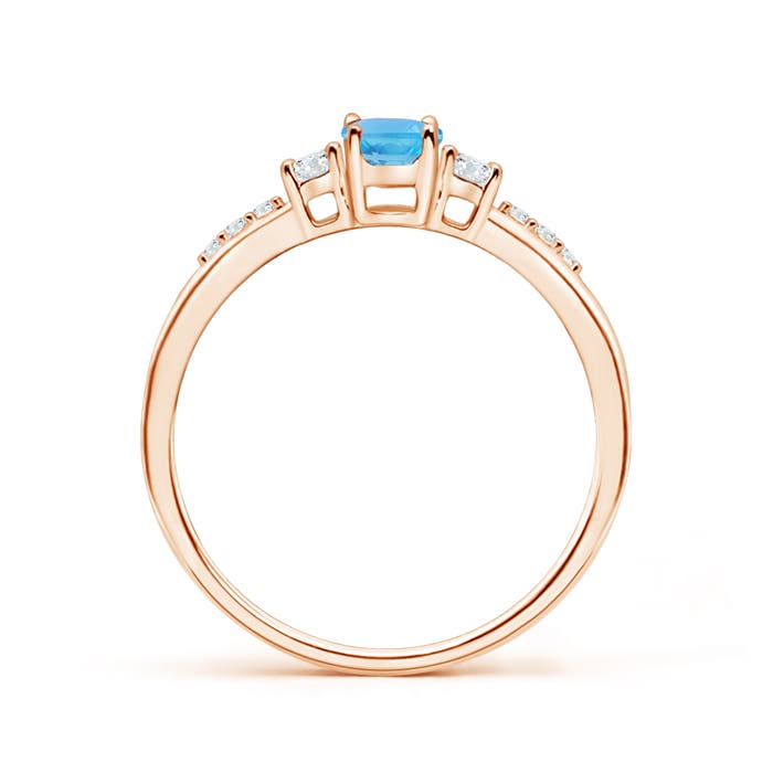 AA - Swiss Blue Topaz / 0.71 CT / 14 KT Rose Gold