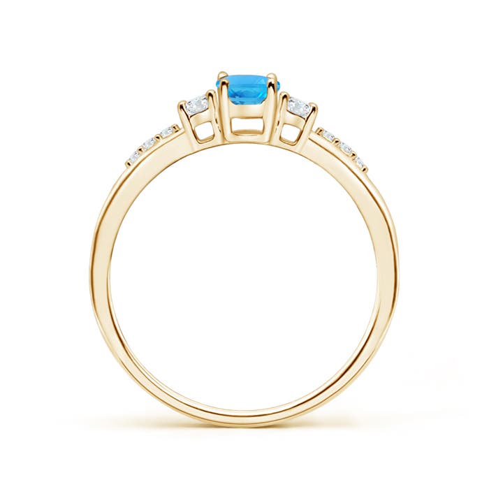 AAA - Swiss Blue Topaz / 0.71 CT / 14 KT Yellow Gold