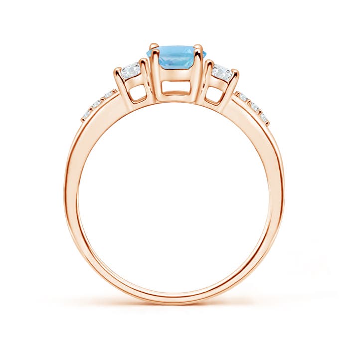 A - Swiss Blue Topaz / 1.21 CT / 14 KT Rose Gold