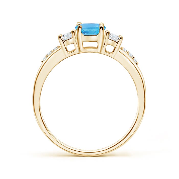 AA - Swiss Blue Topaz / 1.21 CT / 14 KT Yellow Gold