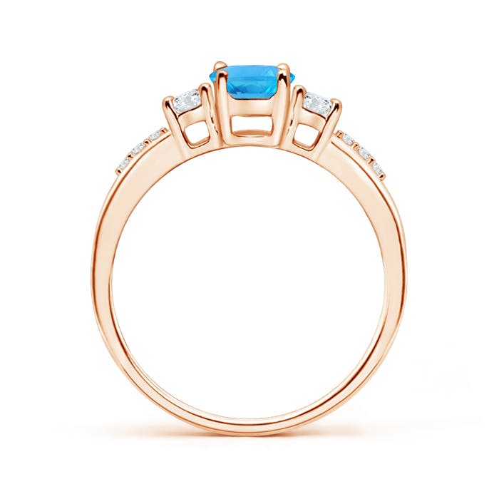 AAA - Swiss Blue Topaz / 1.21 CT / 14 KT Rose Gold