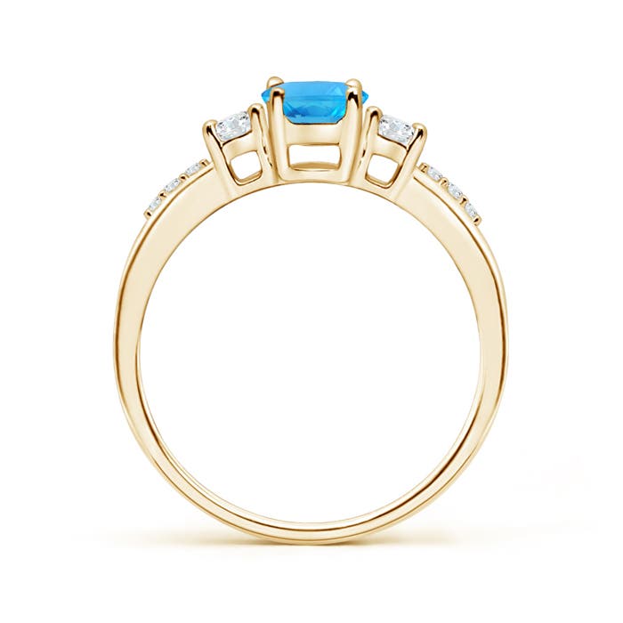 AAA - Swiss Blue Topaz / 1.21 CT / 14 KT Yellow Gold