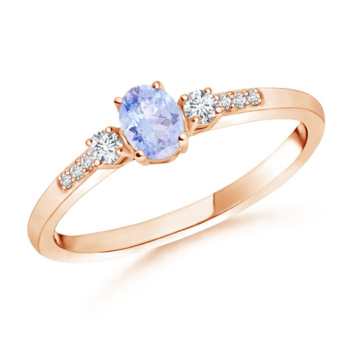 A - Tanzanite / 0.3 CT / 14 KT Rose Gold