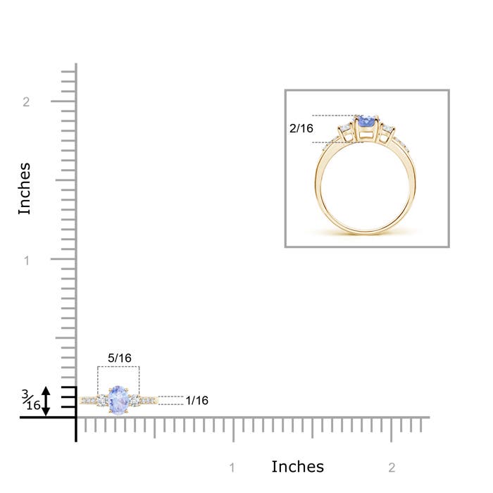 A - Tanzanite / 0.3 CT / 14 KT Yellow Gold