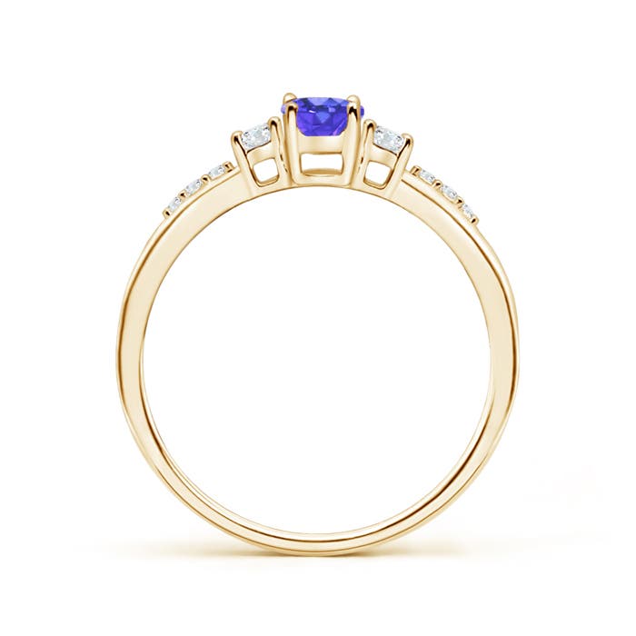 AAA - Tanzanite / 0.62 CT / 14 KT Yellow Gold