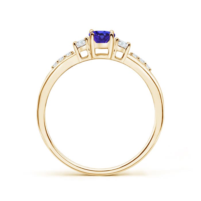 AAAA - Tanzanite / 0.62 CT / 14 KT Yellow Gold