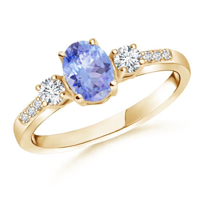 A - Tanzanite / 1.06 CT / 14 KT Yellow Gold