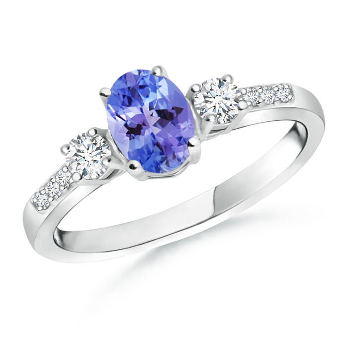 AA - Tanzanite / 1.06 CT / 14 KT White Gold