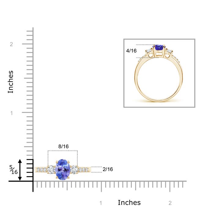 AA - Tanzanite / 1.06 CT / 14 KT Yellow Gold