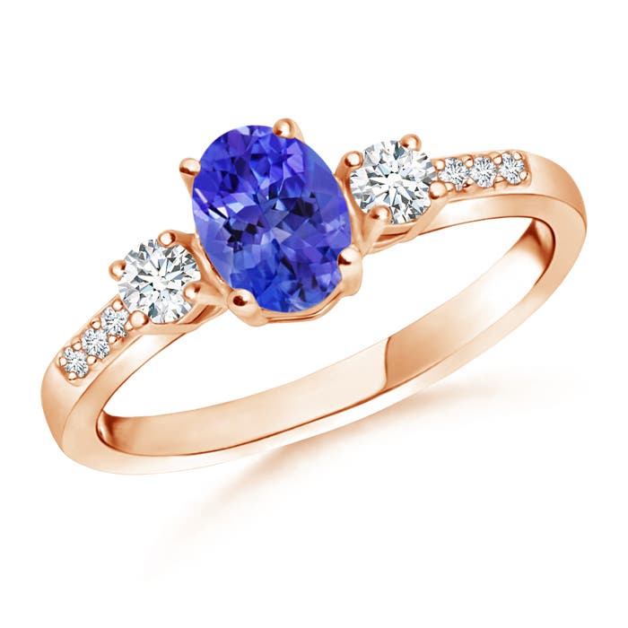 AAA - Tanzanite / 1.06 CT / 14 KT Rose Gold