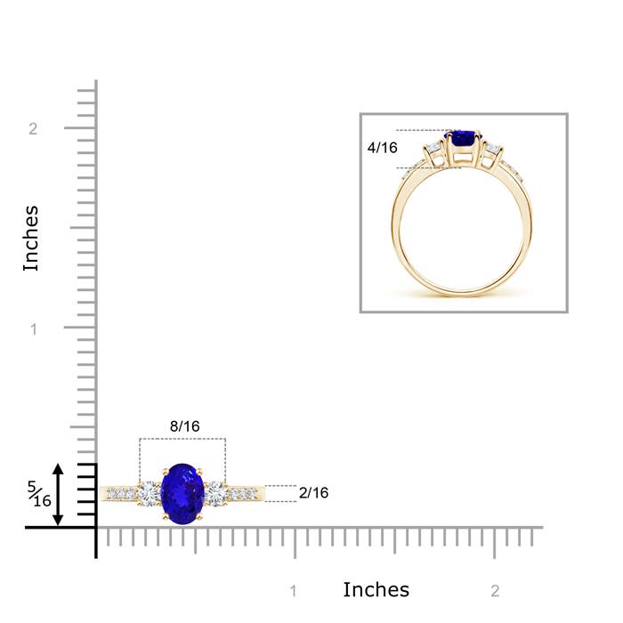 AAAA - Tanzanite / 1.06 CT / 14 KT Yellow Gold