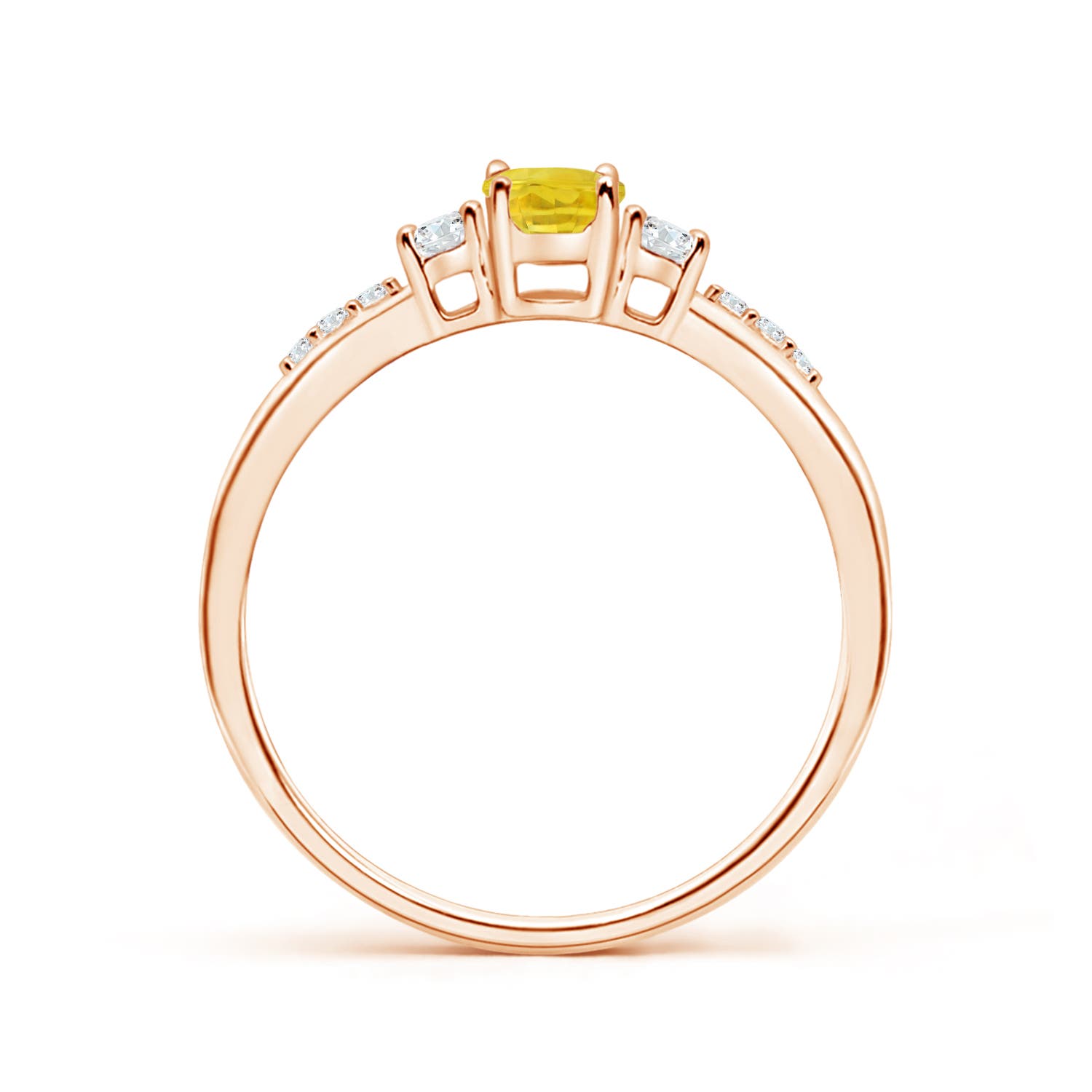 AA - Yellow Sapphire / 0.83 CT / 14 KT Rose Gold