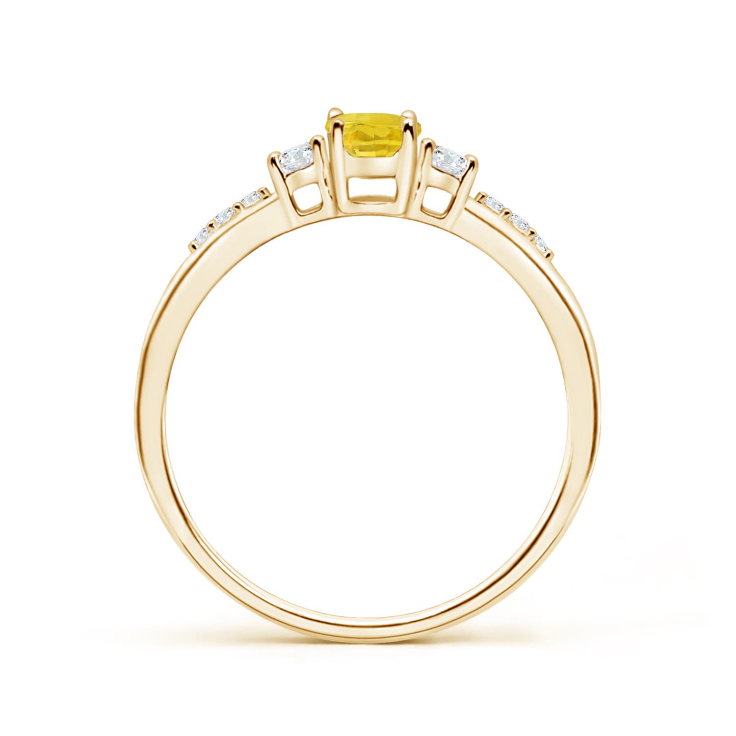 AA - Yellow Sapphire / 0.83 CT / 14 KT Yellow Gold