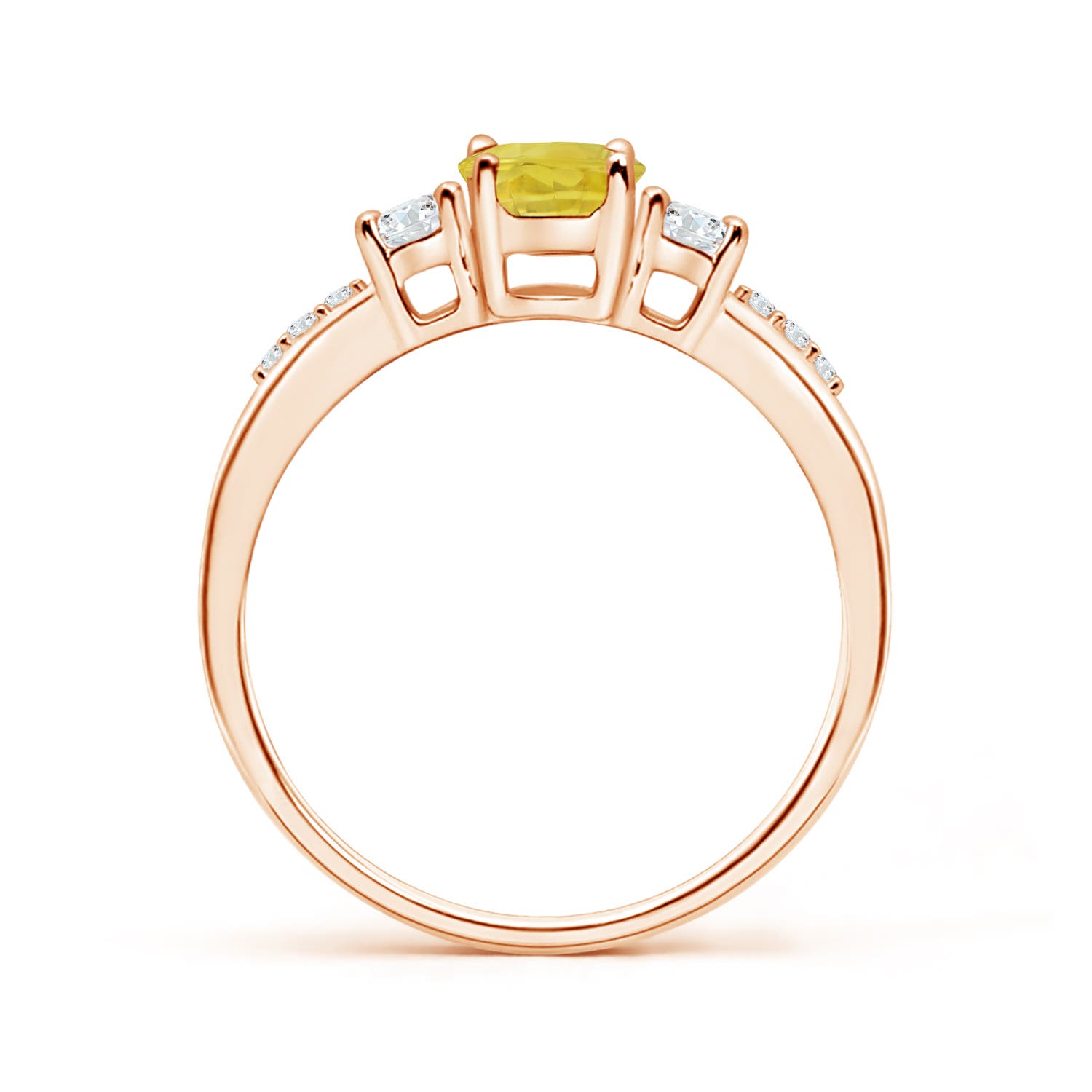 A - Yellow Sapphire / 1.26 CT / 14 KT Rose Gold