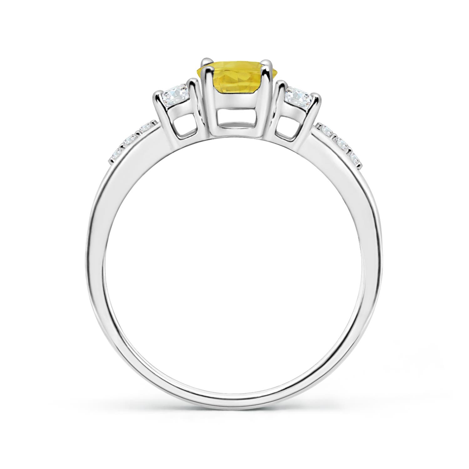 A - Yellow Sapphire / 1.26 CT / 14 KT White Gold