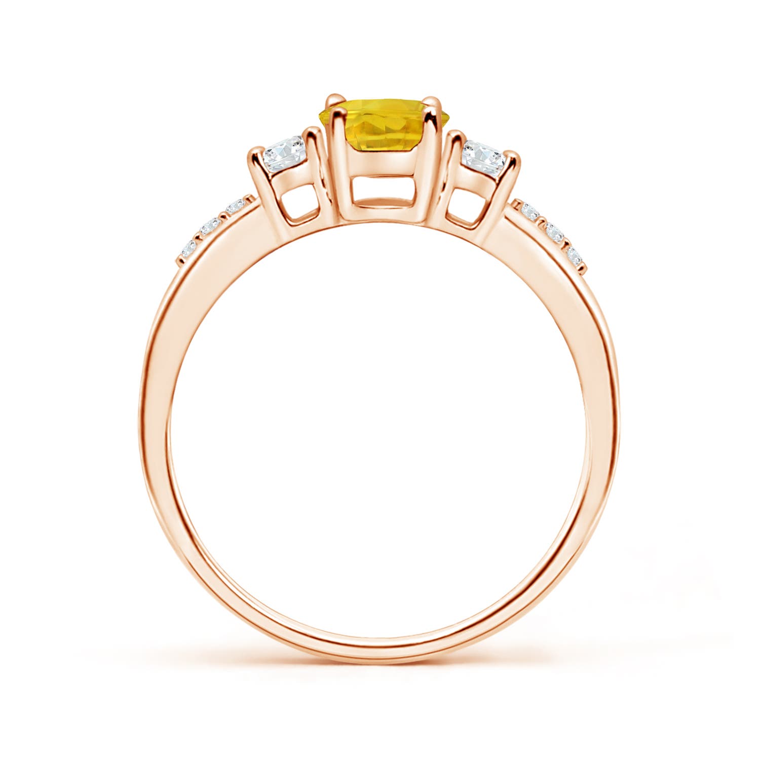 AAA - Yellow Sapphire / 1.26 CT / 14 KT Rose Gold