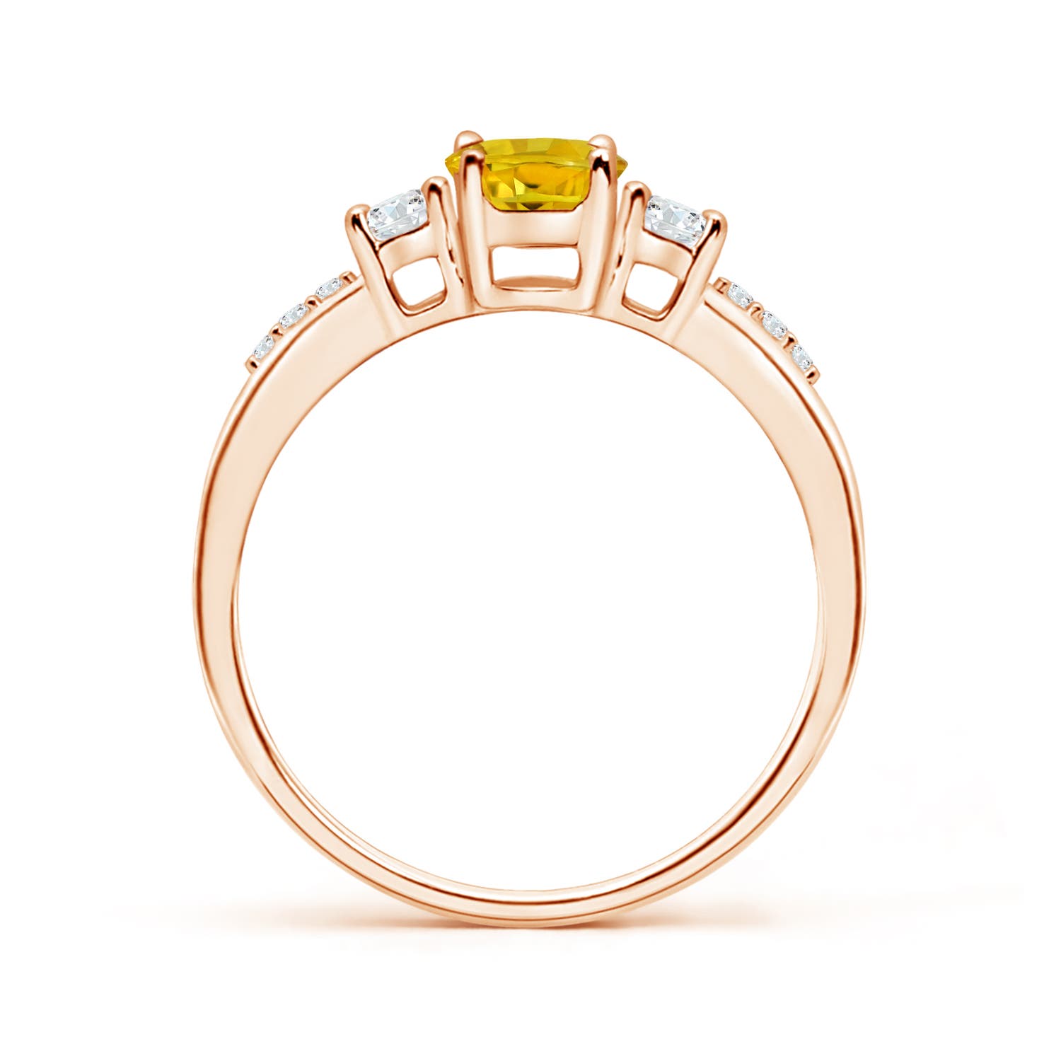 AAAA - Yellow Sapphire / 1.26 CT / 14 KT Rose Gold