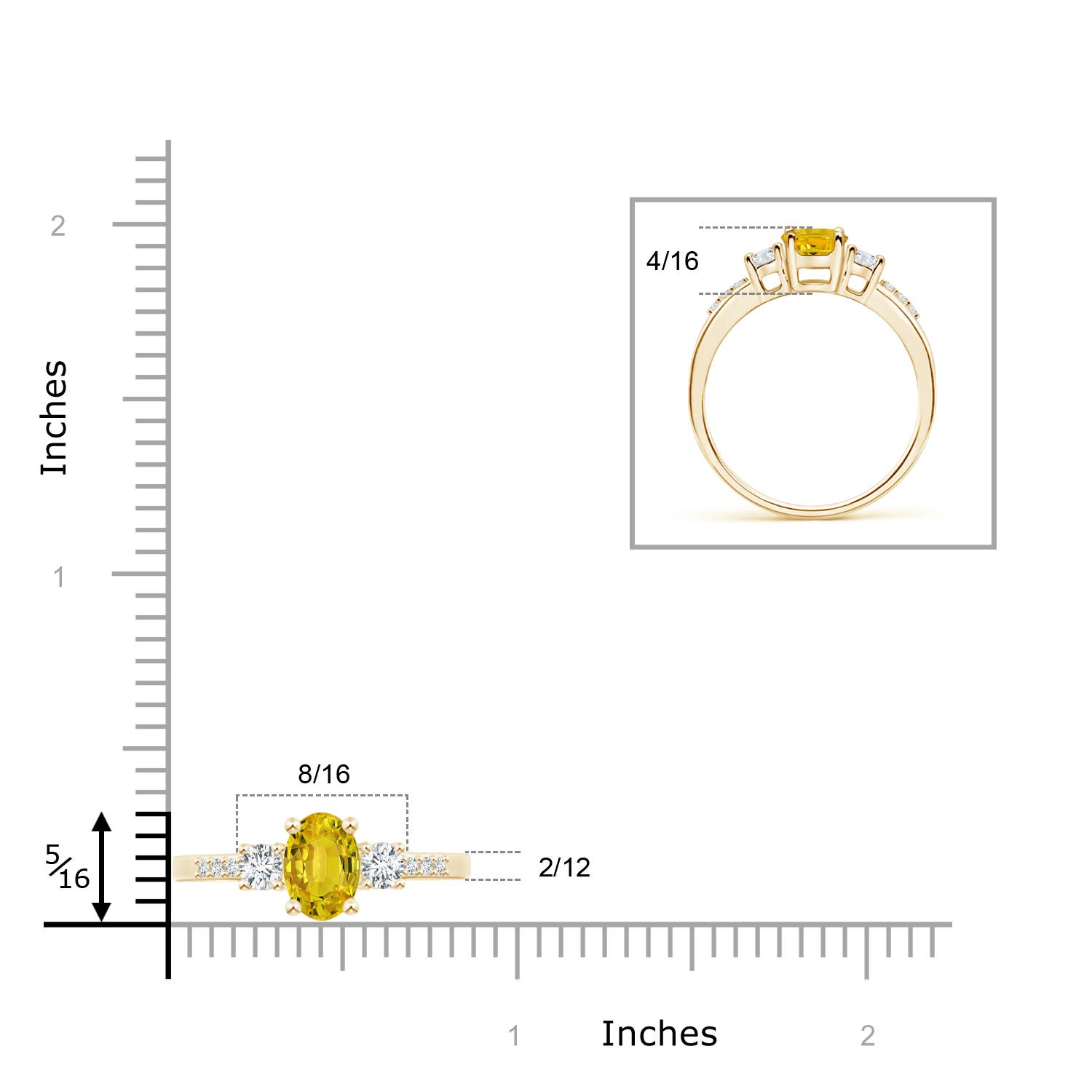 AAAA - Yellow Sapphire / 1.26 CT / 14 KT Yellow Gold