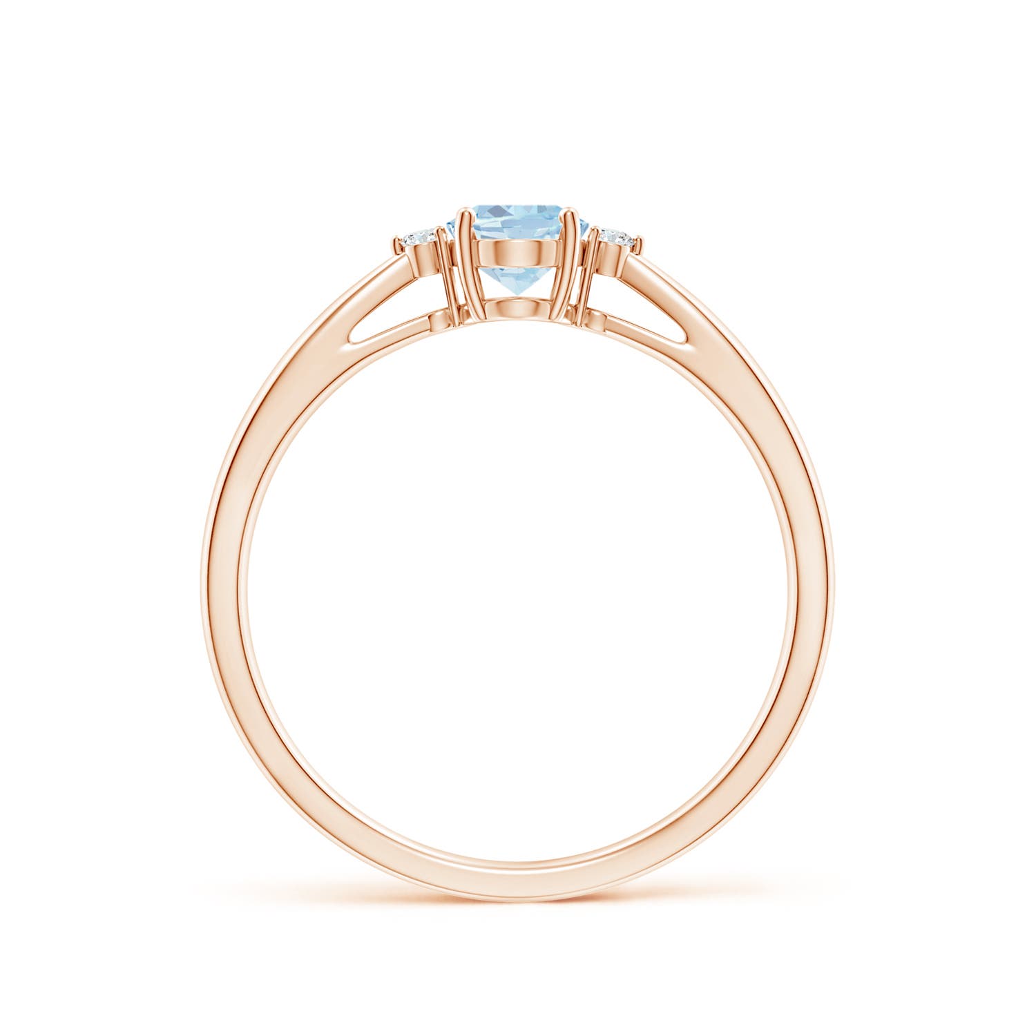 A - Aquamarine / 0.43 CT / 14 KT Rose Gold