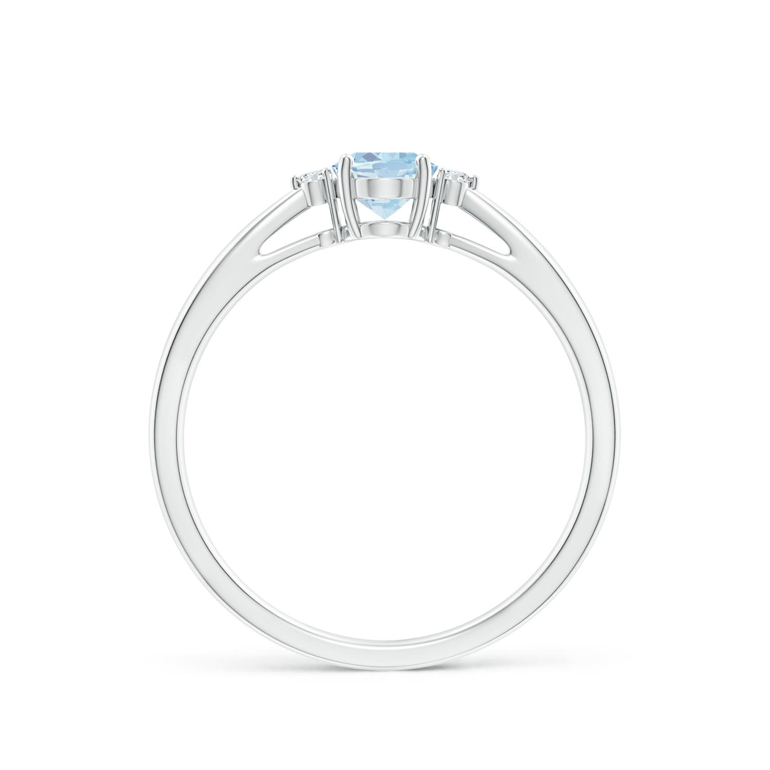 A - Aquamarine / 0.43 CT / 14 KT White Gold