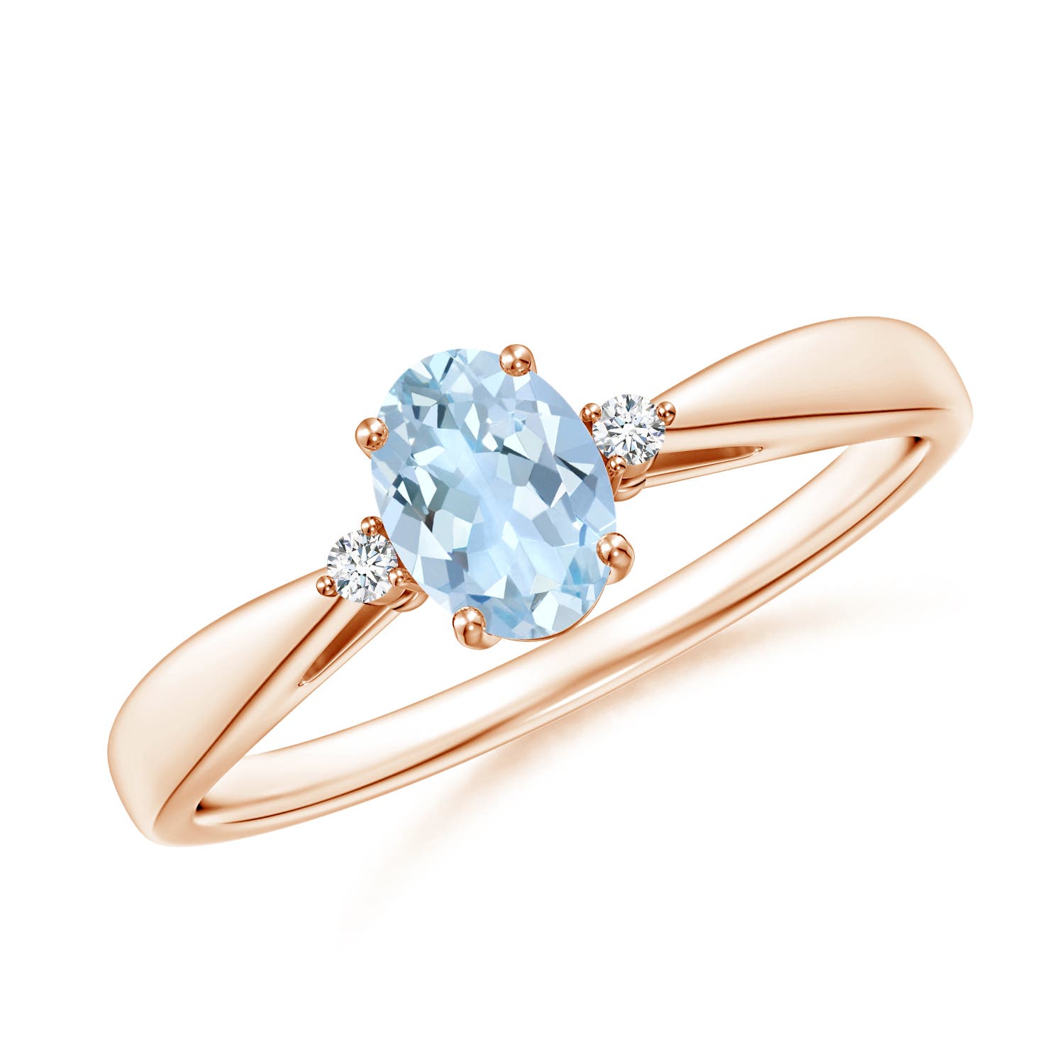 AA - Aquamarine / 0.43 CT / 14 KT Rose Gold