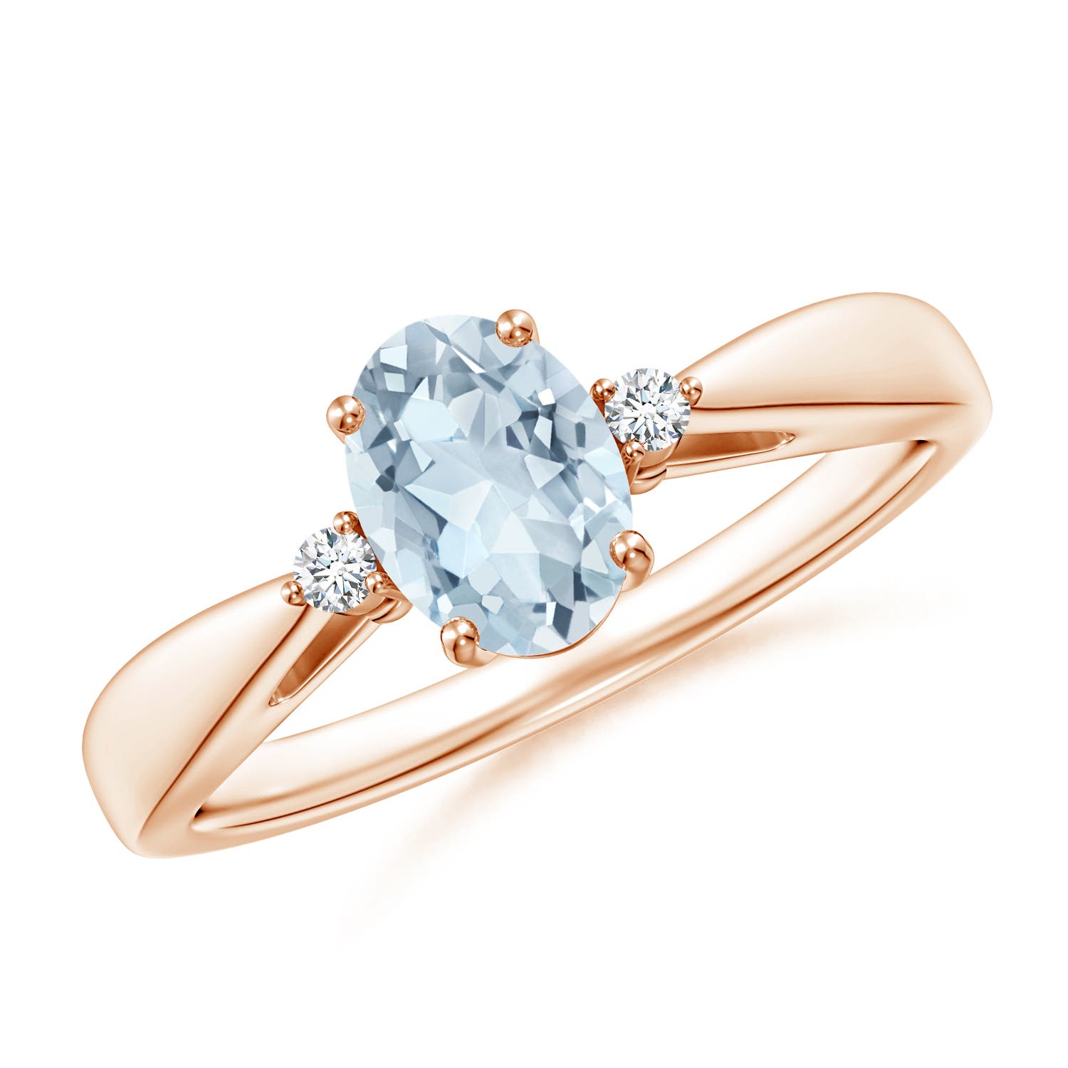 A - Aquamarine / 0.64 CT / 14 KT Rose Gold