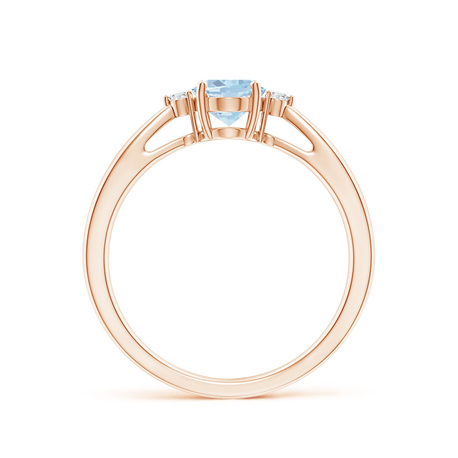 A - Aquamarine / 0.64 CT / 14 KT Rose Gold