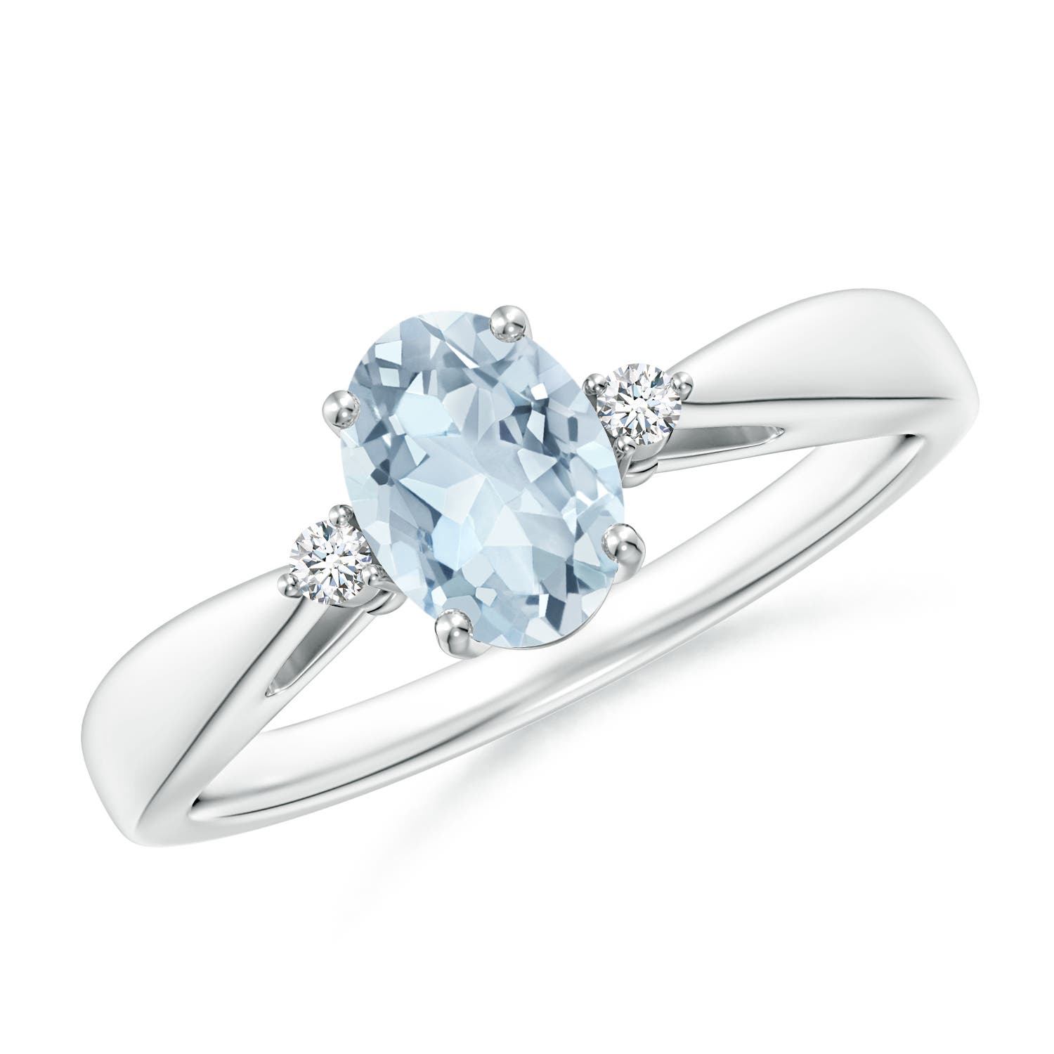 A - Aquamarine / 0.64 CT / 14 KT White Gold