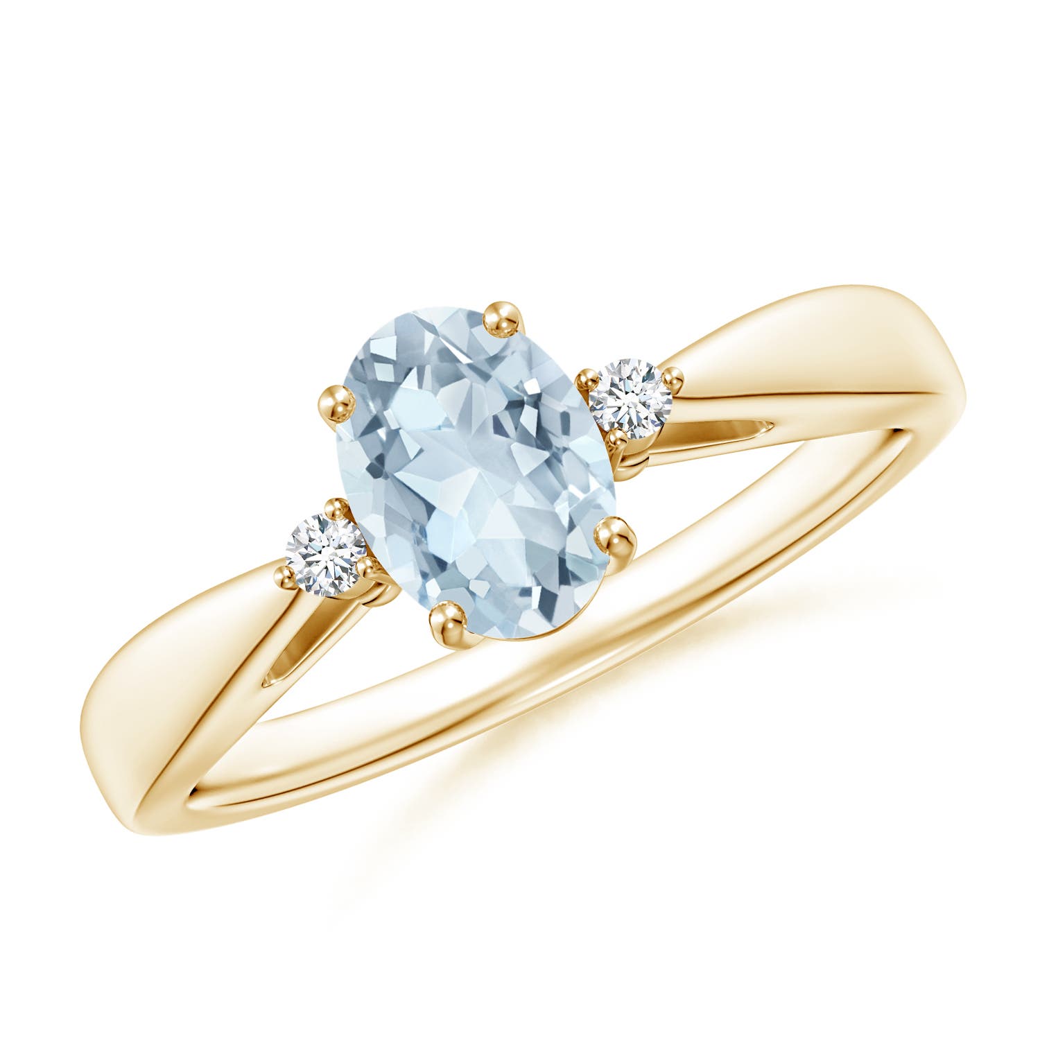 A - Aquamarine / 0.64 CT / 14 KT Yellow Gold