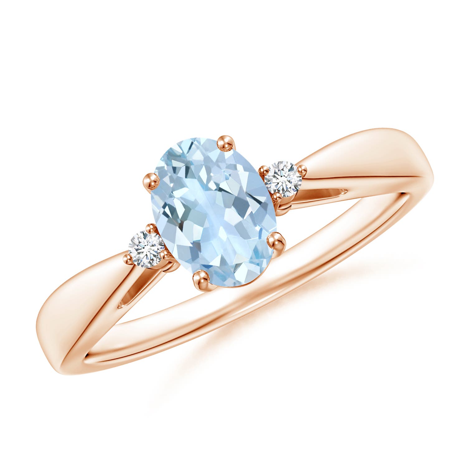 AA - Aquamarine / 0.64 CT / 14 KT Rose Gold