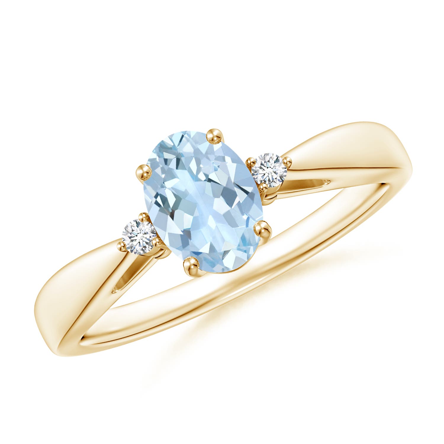 AA - Aquamarine / 0.64 CT / 14 KT Yellow Gold