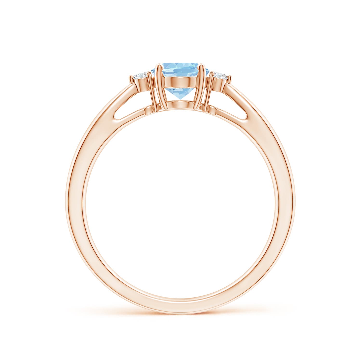 AAA - Aquamarine / 0.64 CT / 14 KT Rose Gold