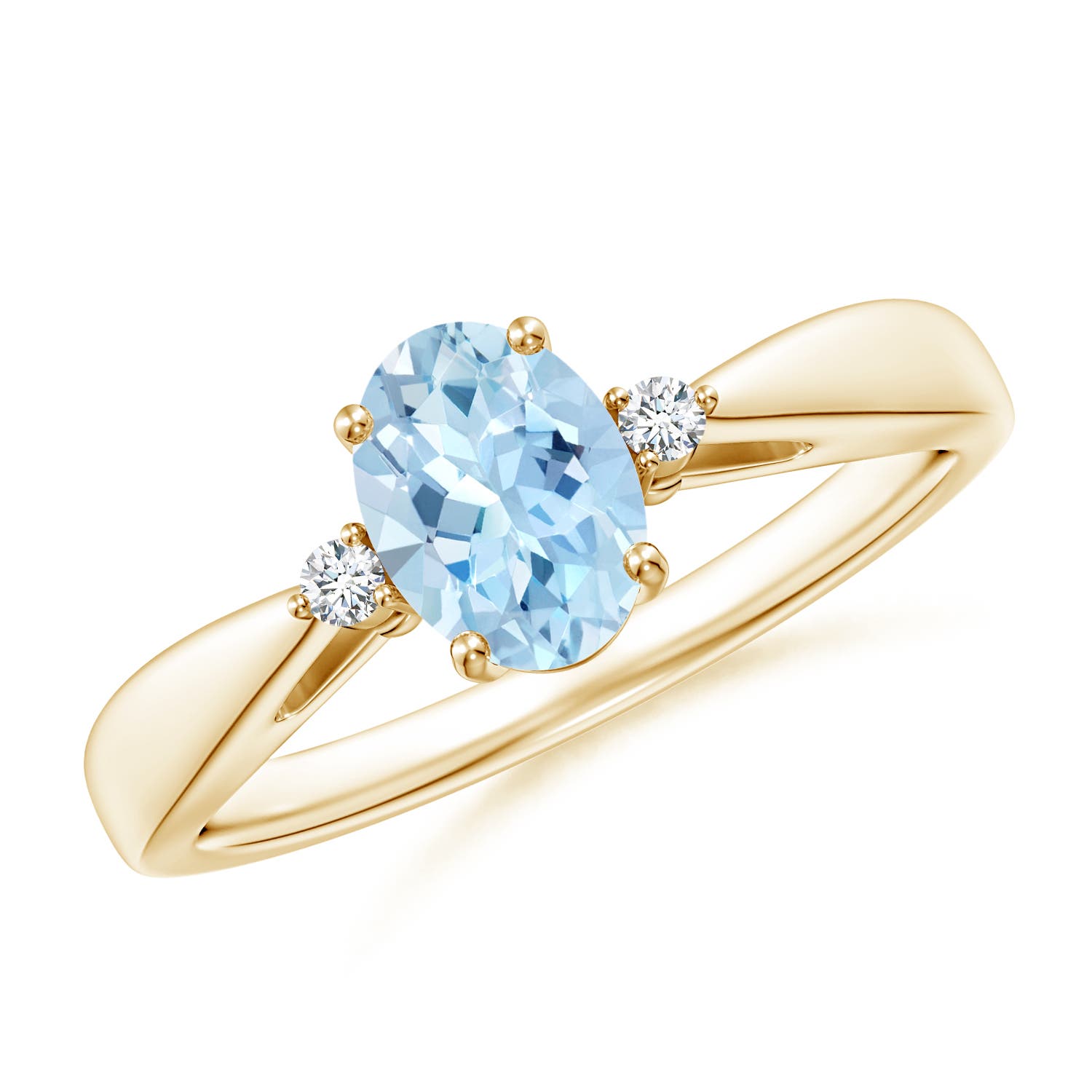 AAA - Aquamarine / 0.64 CT / 14 KT Yellow Gold