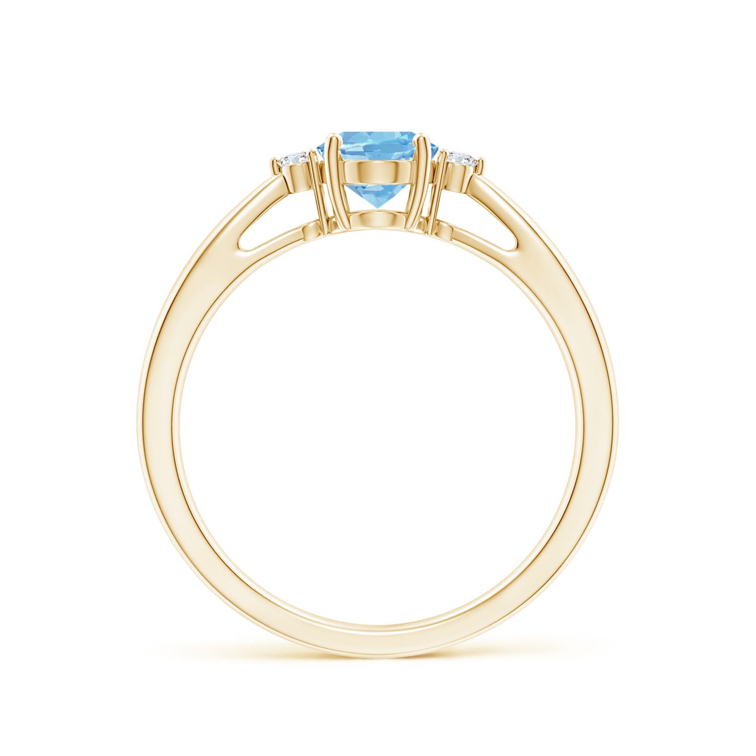 AAAA - Aquamarine / 0.64 CT / 14 KT Yellow Gold