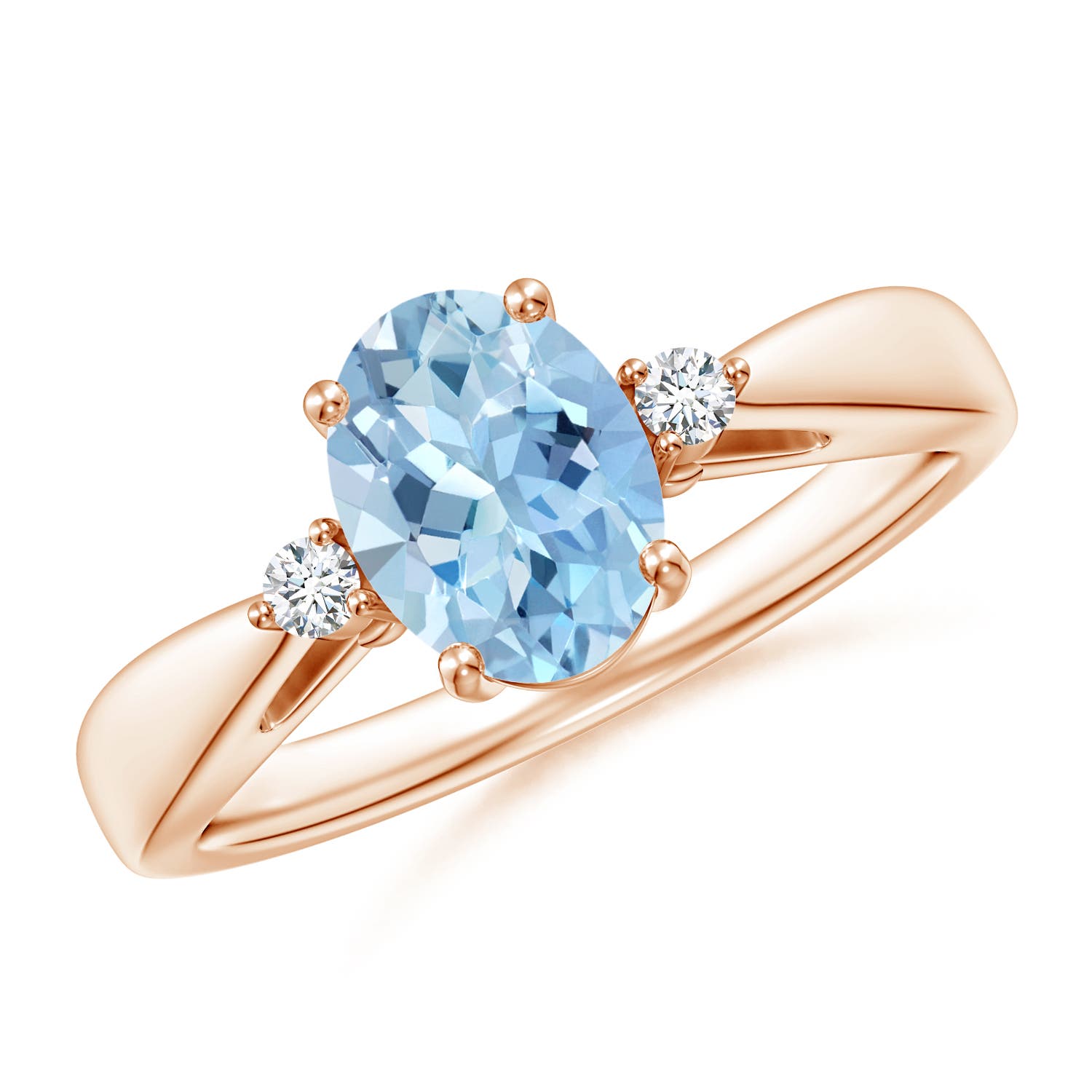 AAA - Aquamarine / 1.06 CT / 14 KT Rose Gold