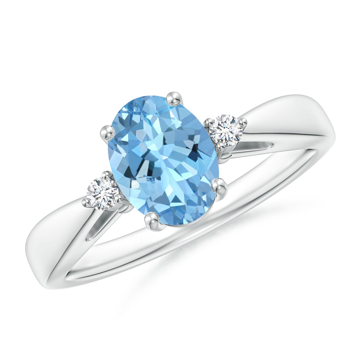 AAAA - Aquamarine / 1.06 CT / 14 KT White Gold