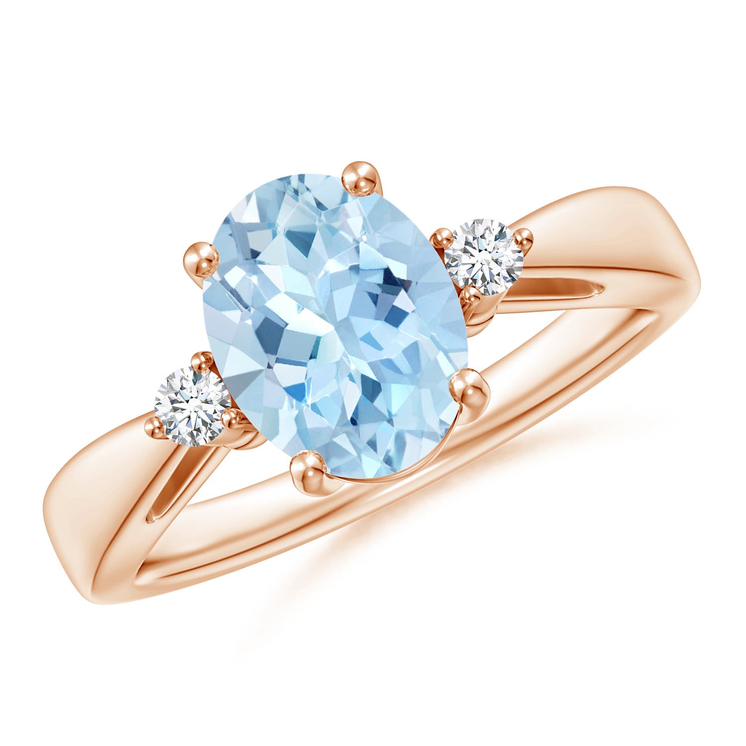 AAA - Aquamarine / 1.57 CT / 14 KT Rose Gold