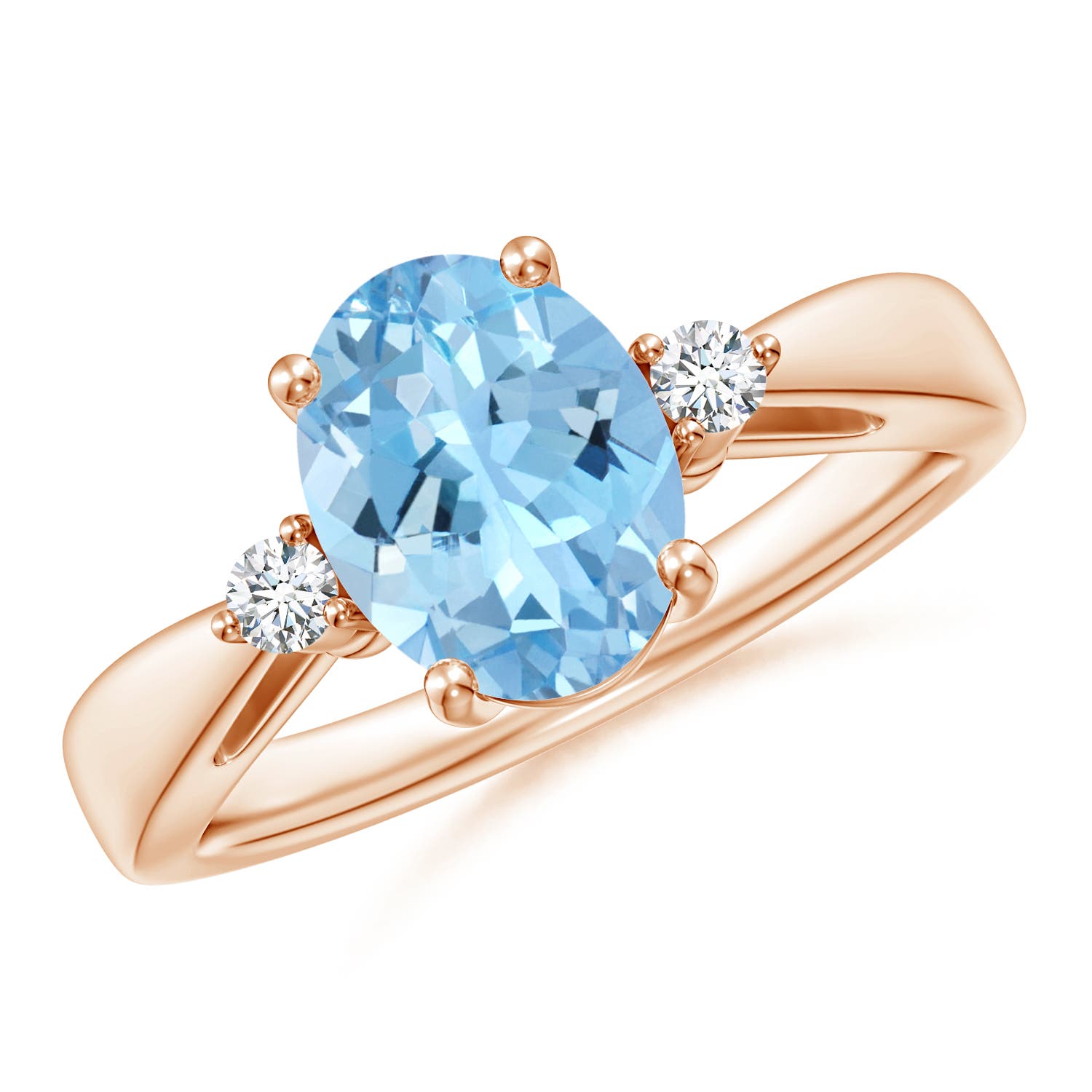 AAAA - Aquamarine / 1.57 CT / 14 KT Rose Gold