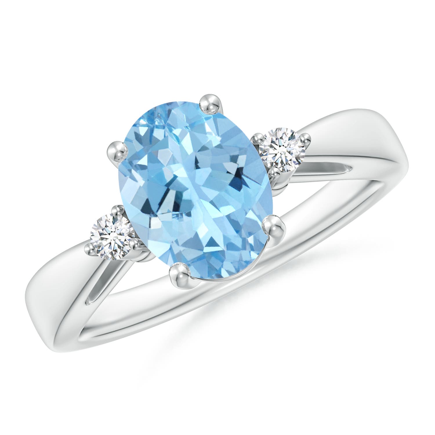 AAAA - Aquamarine / 1.57 CT / 14 KT White Gold