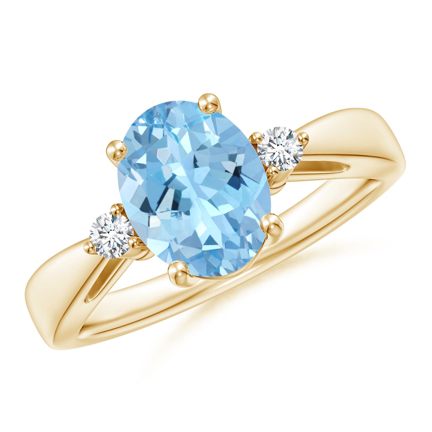 AAAA - Aquamarine / 1.57 CT / 14 KT Yellow Gold