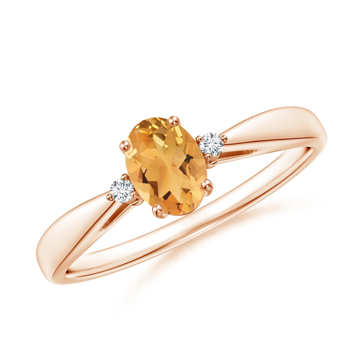 A - Citrine / 0.43 CT / 14 KT Rose Gold