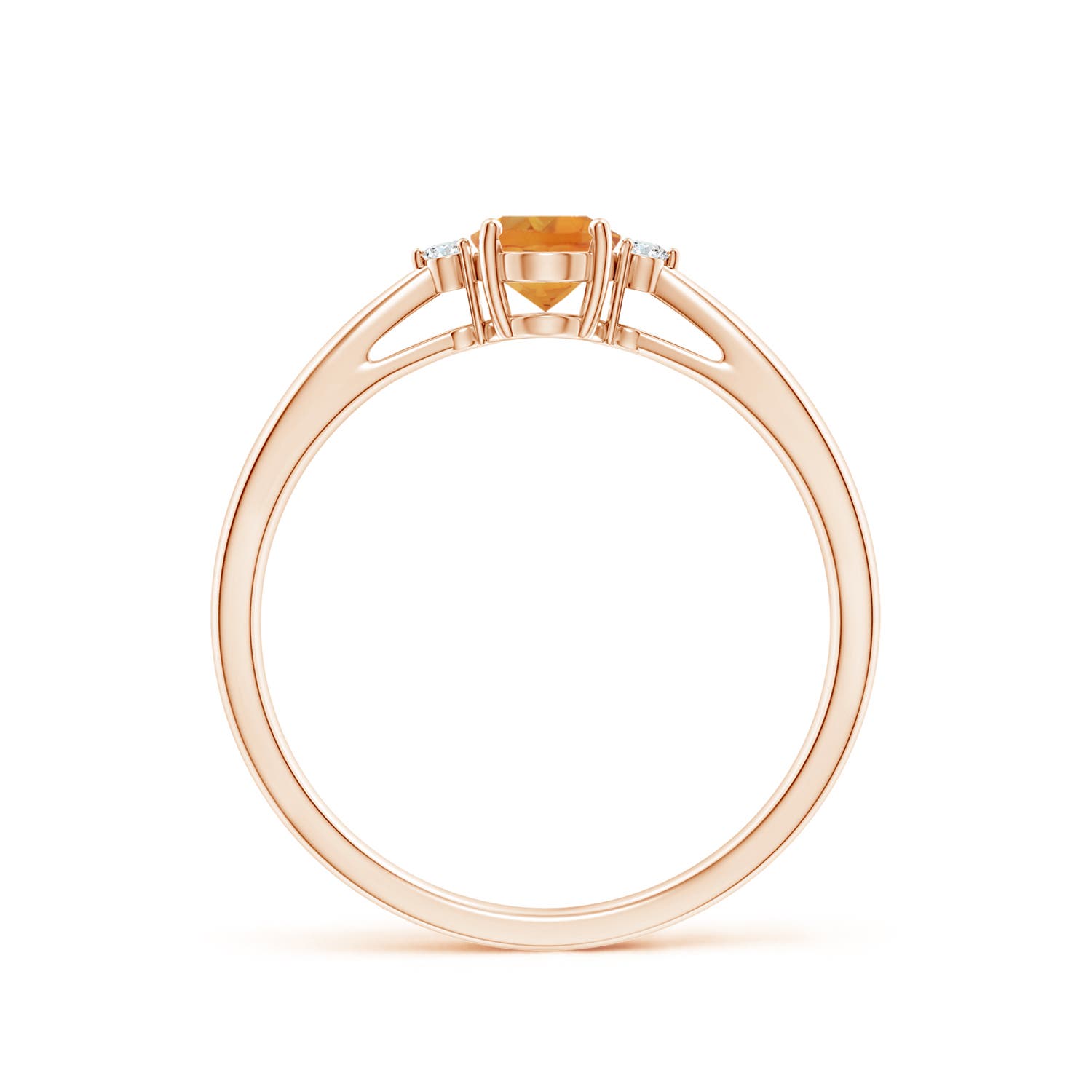 AA - Citrine / 0.43 CT / 14 KT Rose Gold